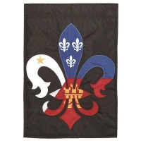 2pk -Flag Lafayette Fleur-De-Lis 13x18 - (Pack of 2)