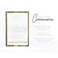 3pk -Photo Mat My First Communion 10x8 - Pack of 3