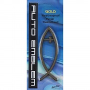 6pk -Gold Fish Auto Emblem - Pack of 6