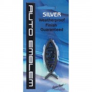 6pk -Small Jesus Fish Silver Auto Emblem - Pack of 6 6pk -Small Jesus Fish Silver Auto Emblem - Pack of 6