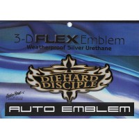 6pk -AUTO EMB-DOMED POLY-SLVR-DIEHD - Pack of 6