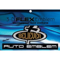6pk -AUTO EMB-DOMED POLY-GOLD-BELVR - Pack of 6