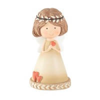 2pk -Angel Figurine with Hearts Resin 3.125in(Pack of 2)