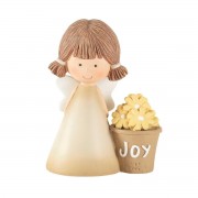 2pk -Angel Figurine Joy with Flowers Resin - (Pack of 2) 2pk -Angel Figurine Joy with Flowers Resin - (Pack of 2)