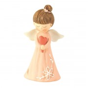 2pk -Angel Figurine Peach With Heart Resin - (Pack of 2) 2pk -Angel Figurine Peach With Heart Resin - (Pack of 2)