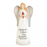 2pk -CARDINALS APPEAR WHEN RESIN ANGEL 6" - (Pack of 2)