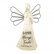 Angel Figurine Love Always Trust Resin