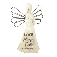 Angel Figurine Love Always Trust Resin Angel Figurine Love Always Trust Resin