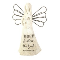 Angel Figurine Hope Anchors Soul Resin