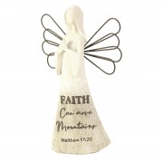 Angel Figurine Faith Move Mountain Resin