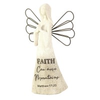 Angel Figurine Faith Move Mountain Resin
