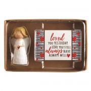 2pk -Angel Figurine with Love Blessings Set - (Pack of 2) 2pk -Angel Figurine with Love Blessings Set - (Pack of 2)