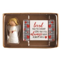 2pk -Angel Figurine with Love Blessings Set - (Pack of 2) 2pk -Angel Figurine with Love Blessings Set - (Pack of 2)