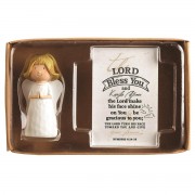 2pk -Praying Angel Figurine with Lord Set - (Pack of 2)
