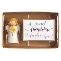 2pk -ANGEL FLWR/CRD A SWEET FRIENDSHIP RSN - (Pack of 2) 2pk -ANGEL FLWR/CRD A SWEET FRIENDSHIP RSN - (Pack of 2)