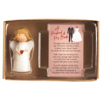 2pk -ANGEL HRT/CRD A HUSBAND & HIS BRIDE RSN - (Pack of 2)