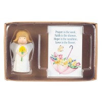 2pk -Angel Figurine Flower Prayer Faith Hope - (Pack of 2) 2pk -Angel Figurine Flower Prayer Faith Hope - (Pack of 2)