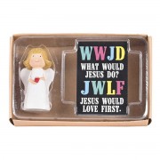 2pk -Angel Heart WWJD Jesus Would Love First - (Pack of 2) 2pk -Angel Heart WWJD Jesus Would Love First - (Pack of 2)