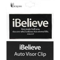 4pk -VISOR CLIP-IBELIEVE - Pack of 4