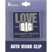 4pk -VISOR CLIP-LOVE BIG - Pack of 4 4pk -VISOR CLIP-LOVE BIG - Pack of 4