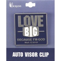 4pk -VISOR CLIP-LOVE BIG - Pack of 4