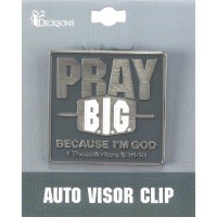 4pk -VISOR CLIP-PRAY BIG - Pack of 4 4pk -VISOR CLIP-PRAY BIG - Pack of 4