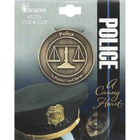 4pk -VISOR CLIP-POLICE - Pack of 4