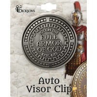4pk -VISOR CLIP ARMOR OF GOD ANT SIL ZINC AL - Pack of 4