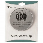 4pk -VISOR CLIP MAN OF GOD MTL 2" - Pack of 4 4pk -VISOR CLIP MAN OF GOD MTL 2" - Pack of 4