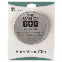 4pk -VISOR CLIP MAN OF GOD MTL 2" - Pack of 4