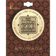4pk -VISOR CLIP MAN OF GOD PRAYER MTL 2" - Pack of 4 4pk -VISOR CLIP MAN OF GOD PRAYER MTL 2" - Pack of 4