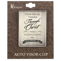 4pk -I CAN DO ALL THINGS PHIL.4:13 VISOR CLIP - Pack of 4