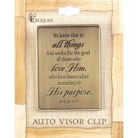 4pk -Visor Clip All Things Work Rom 8:28 Gold - Pack of 4 4pk -Visor Clip All Things Work Rom 8:28 Gold - Pack of 4