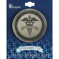 4pk -Visor Clip Cross Caduceus Ephesians 2:10 - Pack of 4 4pk -Visor Clip Cross Caduceus Ephesians 2:10 - Pack of 4