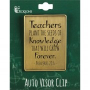 4pk -Visor Clip Teachers Plant The Seed - Pack of 4 4pk -Visor Clip Teachers Plant The Seed - Pack of 4