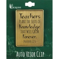 4pk -Visor Clip Teachers Plant The Seed - Pack of 4 4pk -Visor Clip Teachers Plant The Seed - Pack of 4