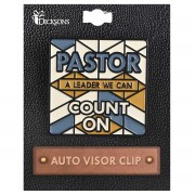 4pk -Visor Clip Pastor A Leader We Count On - Pack of 4 4pk -Visor Clip Pastor A Leader We Count On - Pack of 4