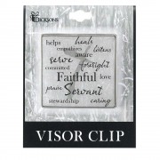4pk -VISOR CLIP-FAITHFUL SERVANT METAL - Pack of 4 4pk -VISOR CLIP-FAITHFUL SERVANT METAL - Pack of 4