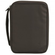 Bible Cover Black Cross Vinyl Thinline