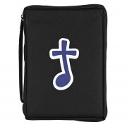 Bible Cover Blue Music Note Black Large
