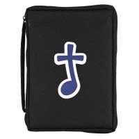 Bible Cover Blue Music Note Black Large