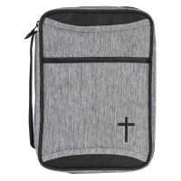 Bible Cover Heather Black Large Print