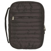 BIBLE CASE QUILTED STRIPE BLACK LGE PRT