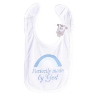 2pk -Baby Bib Blue Perfectly Made By God - (Pack of 2)