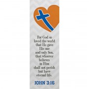 Packaged Bookmarks John 3:16 2x6 12pk - Pack of 6