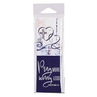 6pk -Packaged Bookmarks Pray More Worry Less - Pack of 6