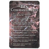 12pk -Ten Commandments Pocket Bookmark Pack - Pack of 12