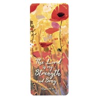 12pk -Bookmarks Floral The Lord Is My Strength - Pack of 12