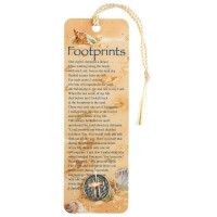 15pk -Tassel Coin Bookmark Footprints - Pack of 15