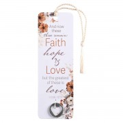 15pk -Tassel Coin Bookmark Faith Hope Love - Pack of 15